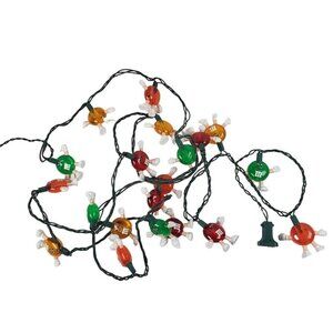 M&M Happy Lights Christmas Light String -20 Colorful Candy Characters All Work